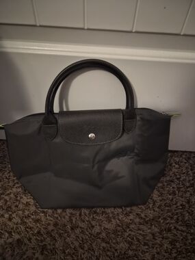 Longchamp Le Pliage Small Top-Handle Tote - Dark Grey